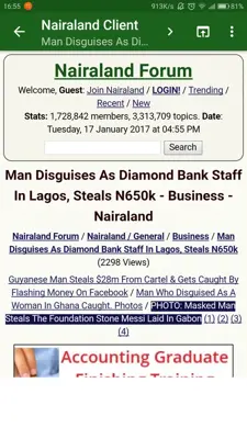 Nairaland Client android App screenshot 1